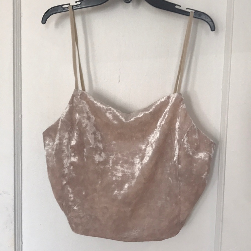 Crushed velvet crop top